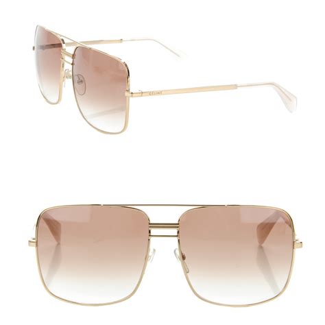 celine sunglasses cl 41808|CELINE Aviator Sunglasses CL 41808/S Gold Pink.